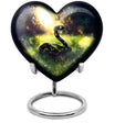 heart designed snake urn for women