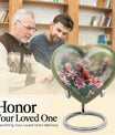 heart designed Cardinal Bird Urn for adult human ashes