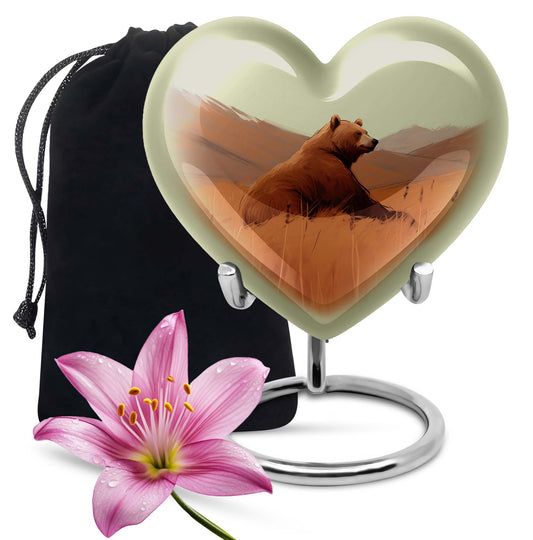 10-inch Heart urn for bear cremation