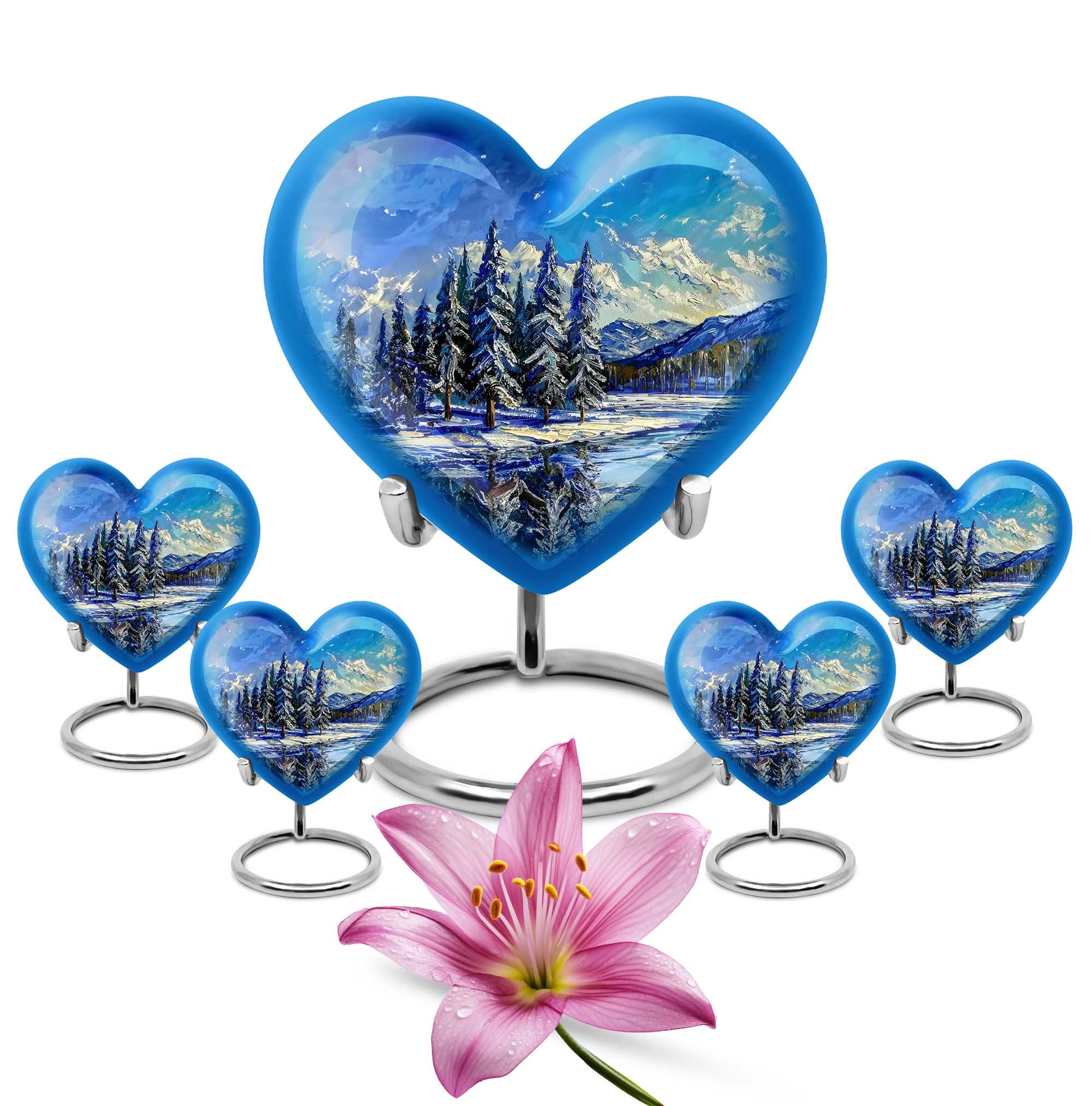 Mountains Heart Urn