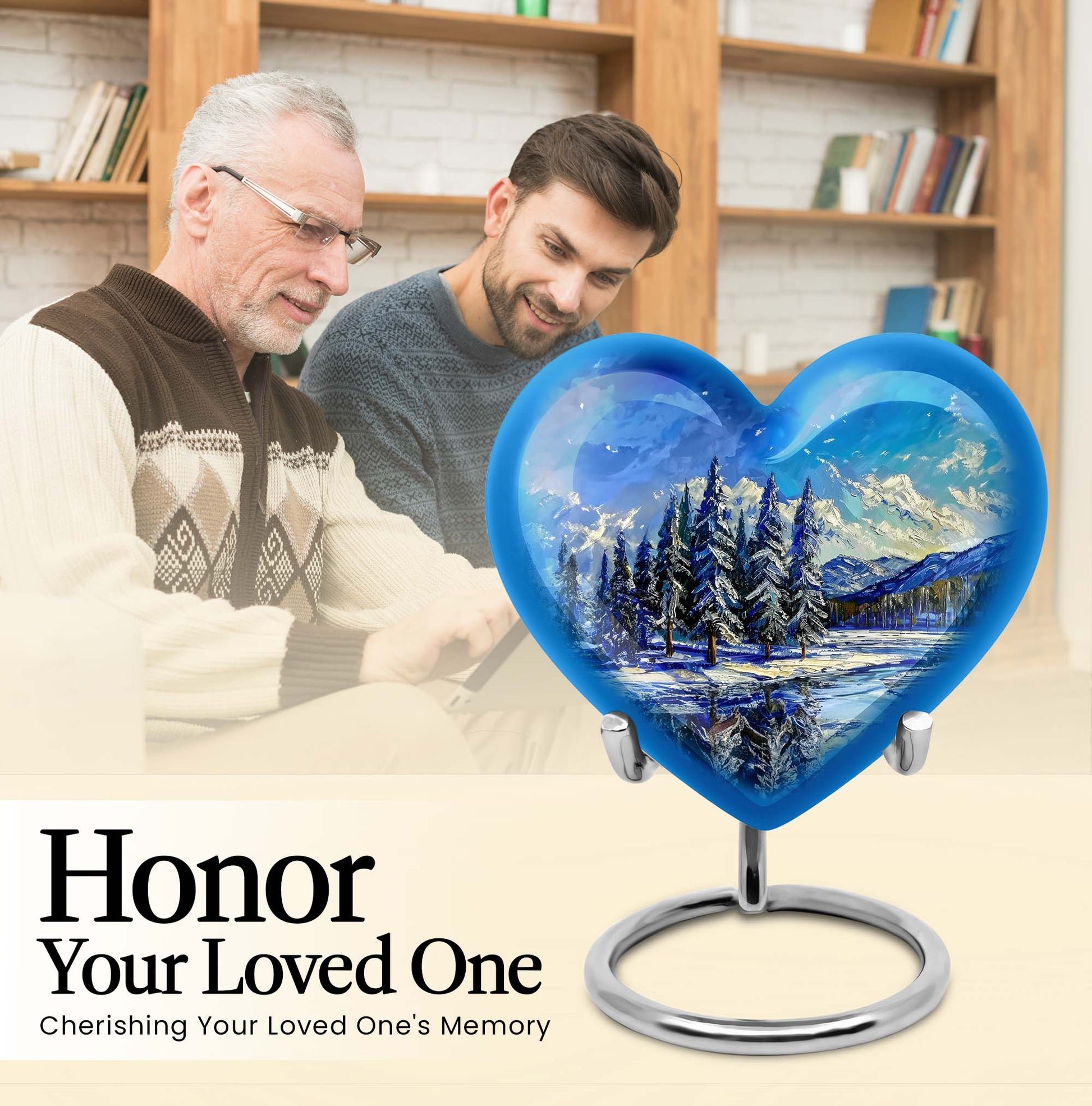 Mountains Heart Urn