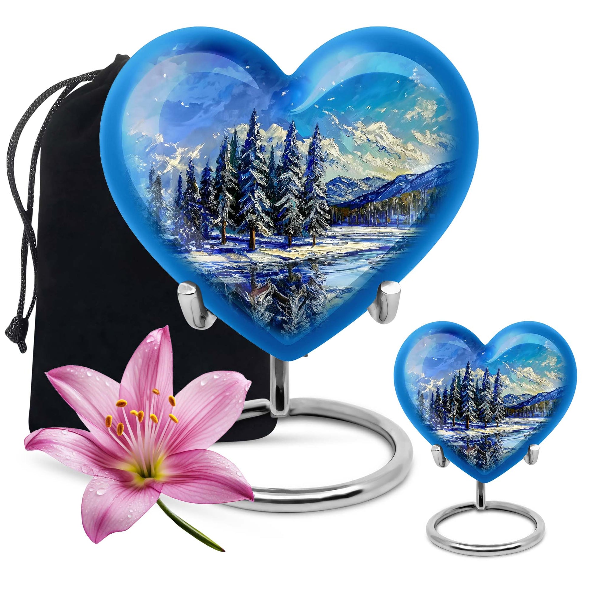 Mountains Heart Urn