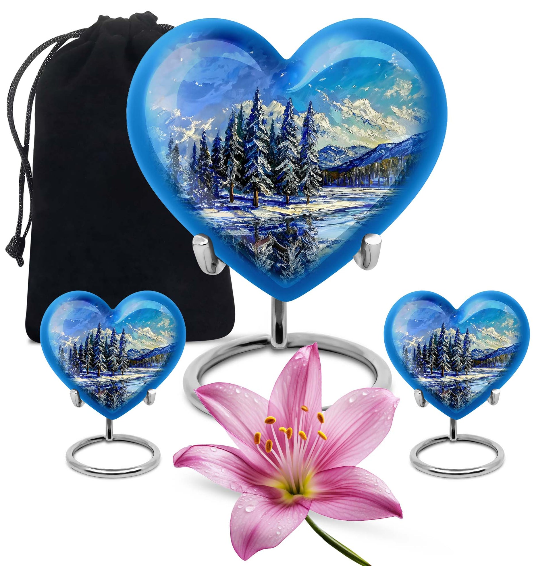 Mountains Heart Urn