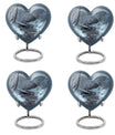 Mountains Urn, a heart-shaped 10 inch aluminium funeral urn