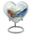 10-inch Mountains Urn, heart-shaped cremation 