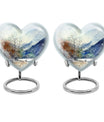 10-inch Mountains Urn, heart-shaped cremation 