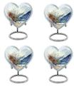 10-inch Mountains Urn, heart-shaped cremation 