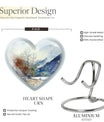 10-inch Mountains Urn, heart-shaped cremation 