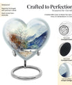 10-inch Mountains Urn, heart-shaped cremation 