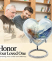 10-inch Mountains Urn, heart-shaped cremation 