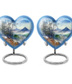 Heart Design Mountains Urn