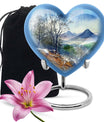 Heart Design Mountains Urn