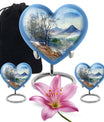 Heart Design Mountains Urn