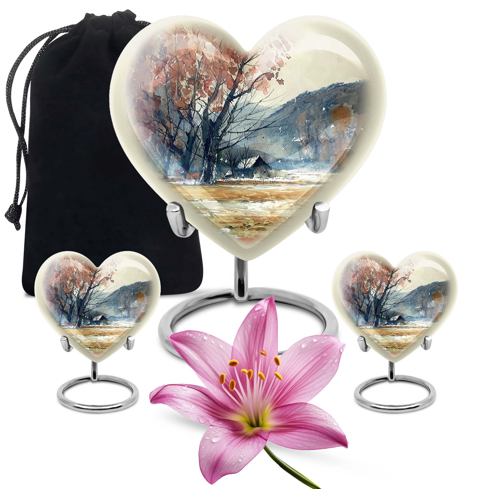 heart-shaped Mountains Urn