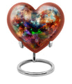 10-inch Puffin bird Heart Urn for ashes, Personalize 