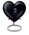 heart shaped Puffin bird Urn