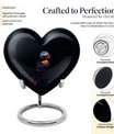 heart shaped Puffin bird Urn