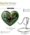 10-inch Puffin bird heart-shaped cremation urn