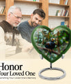 10-inch Puffin bird heart-shaped cremation urn