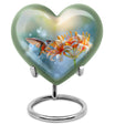 10-inch Heart-shaped Humming Bird Urn