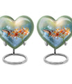 10-inch Heart-shaped Humming Bird Urn