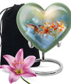 10-inch Heart-shaped Humming Bird Urn