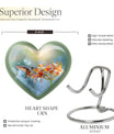 10-inch Heart-shaped Humming Bird Urn