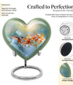 10-inch Heart-shaped Humming Bird Urn