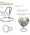 10-inch Heart-shaped Humming Bird Urn