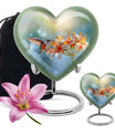 10-inch Heart-shaped Humming Bird Urn