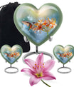 10-inch Heart-shaped Humming Bird Urn