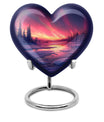 AURORA Borealis heart-shaped memorial urn 