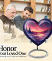 AURORA Borealis heart-shaped memorial urn 