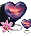 AURORA Borealis heart-shaped memorial urn 