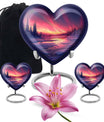 AURORA Borealis heart-shaped memorial urn 