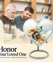 heart-shaped barn owl cremation urn for mom