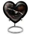 heart-shaped 10-inch barn owl urn