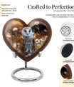 barn owl theme heart urn