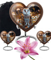 barn owl theme heart urn