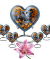 heart-shaped barn owl urn for adult ashes