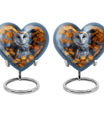 heart-shaped barn owl urn for adult ashes