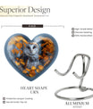 heart-shaped barn owl urn for adult ashes