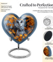 heart-shaped barn owl urn for adult ashes