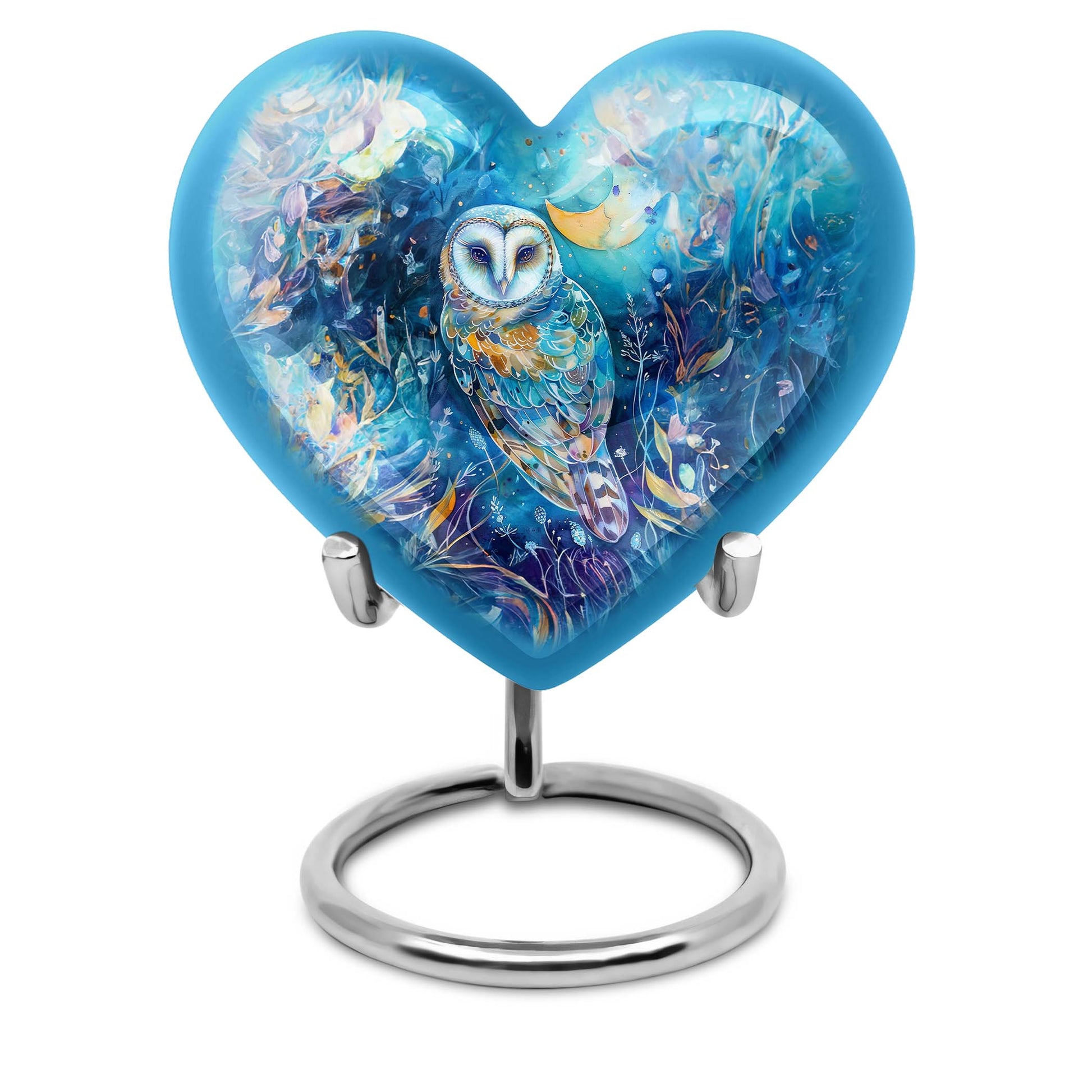 heart-shaped Barn owl Urn