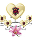 abstract designed heart-shaped native American urn,