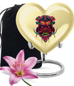 abstract designed heart-shaped native American urn,