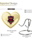 abstract designed heart-shaped native American urn,