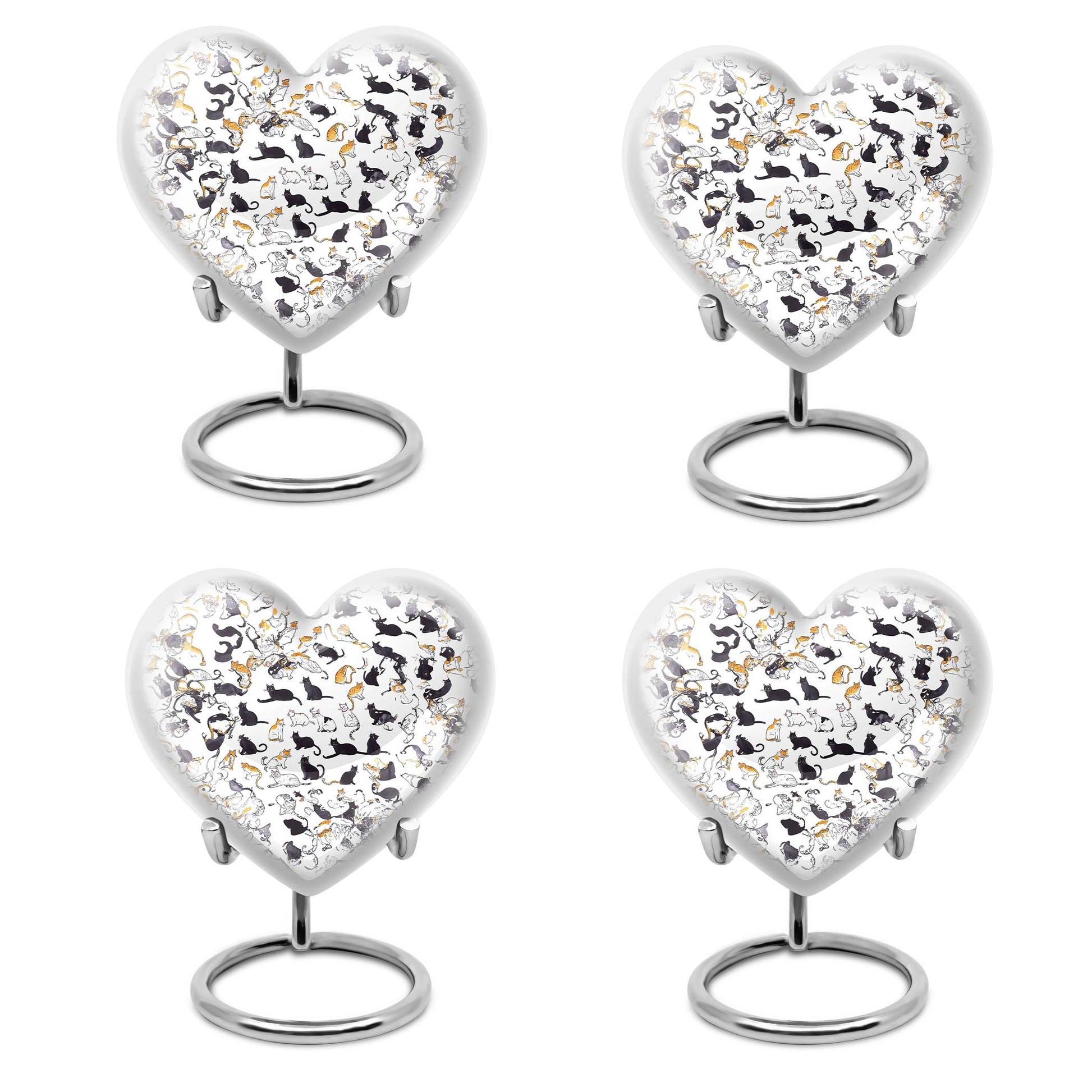 Heart shaped PAWS Urn for female, large cremation urn 