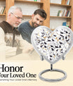 Heart shaped PAWS Urn for female, large cremation urn 