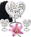 Heart shaped PAWS Urn for female, large cremation urn 